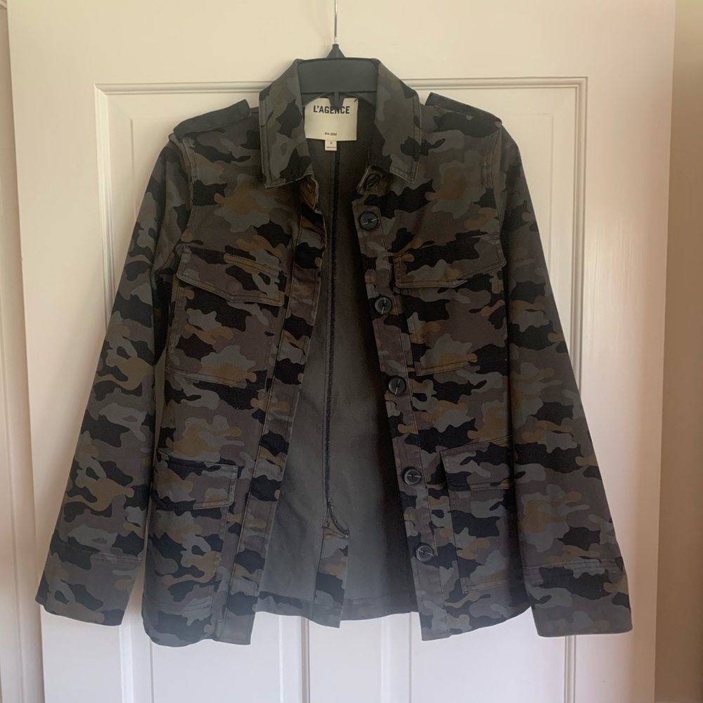 L’AGENCE camouflage jacket- worn 2 times